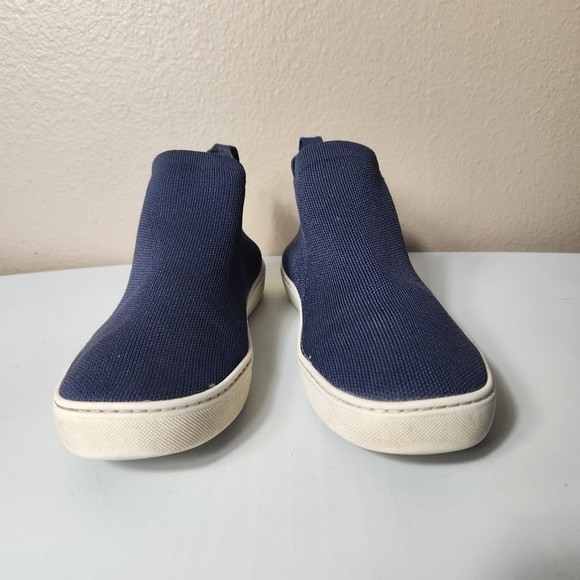 Rothys Womens Chelsea Navy Knit Recycled Textile Sneaker Booties-Size 10.5 - Picture 5 of 13